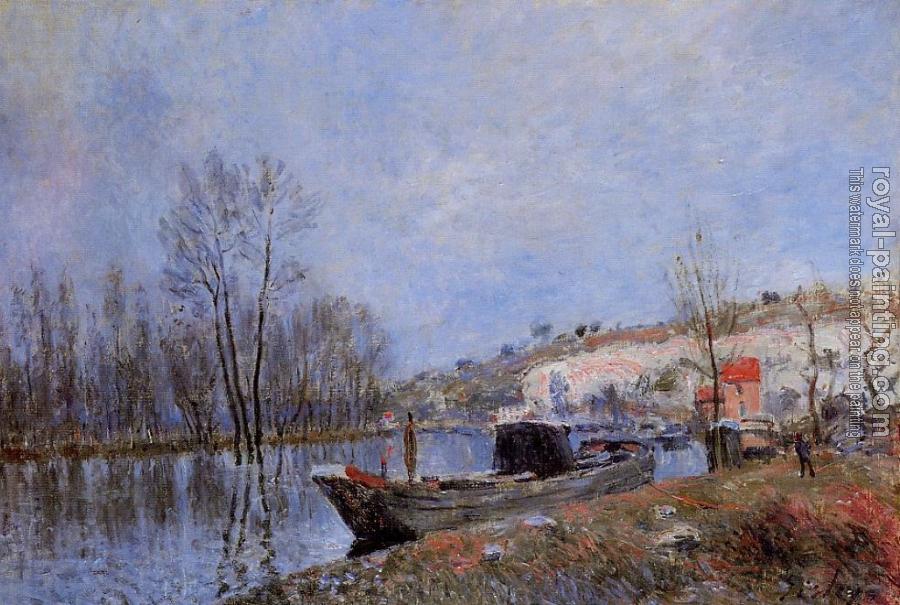 Alfred Sisley : Banks of the Loing towards Moret